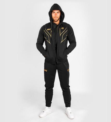 Venum Hoodie Fight Night 2.0 Met Rits - Zwart/Goud - Truien & Vesten