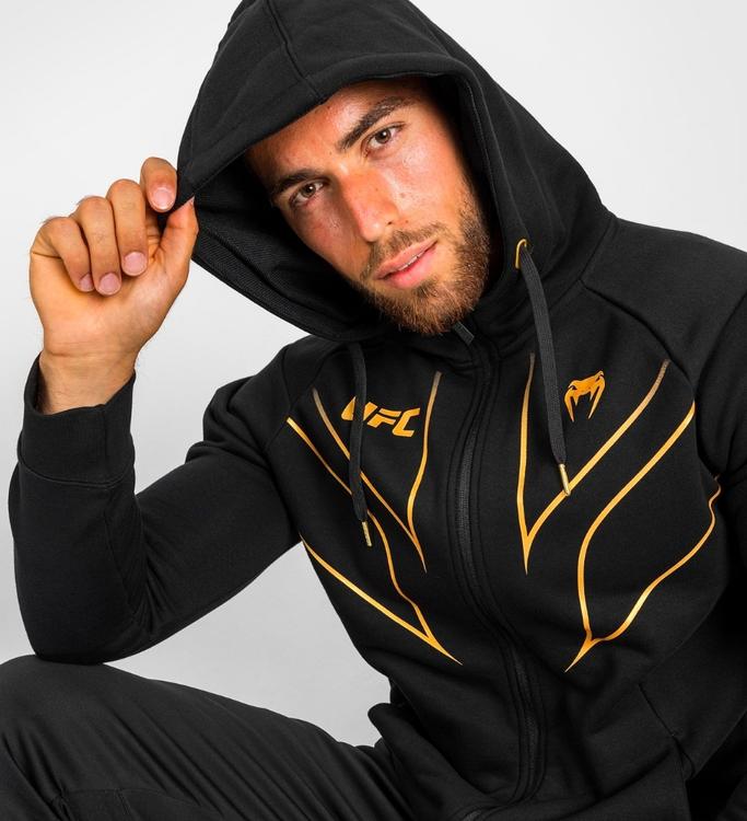 Venum Hoodie Fight Night 2.0 Met Rits - Zwart/Goud - Truien & Vesten