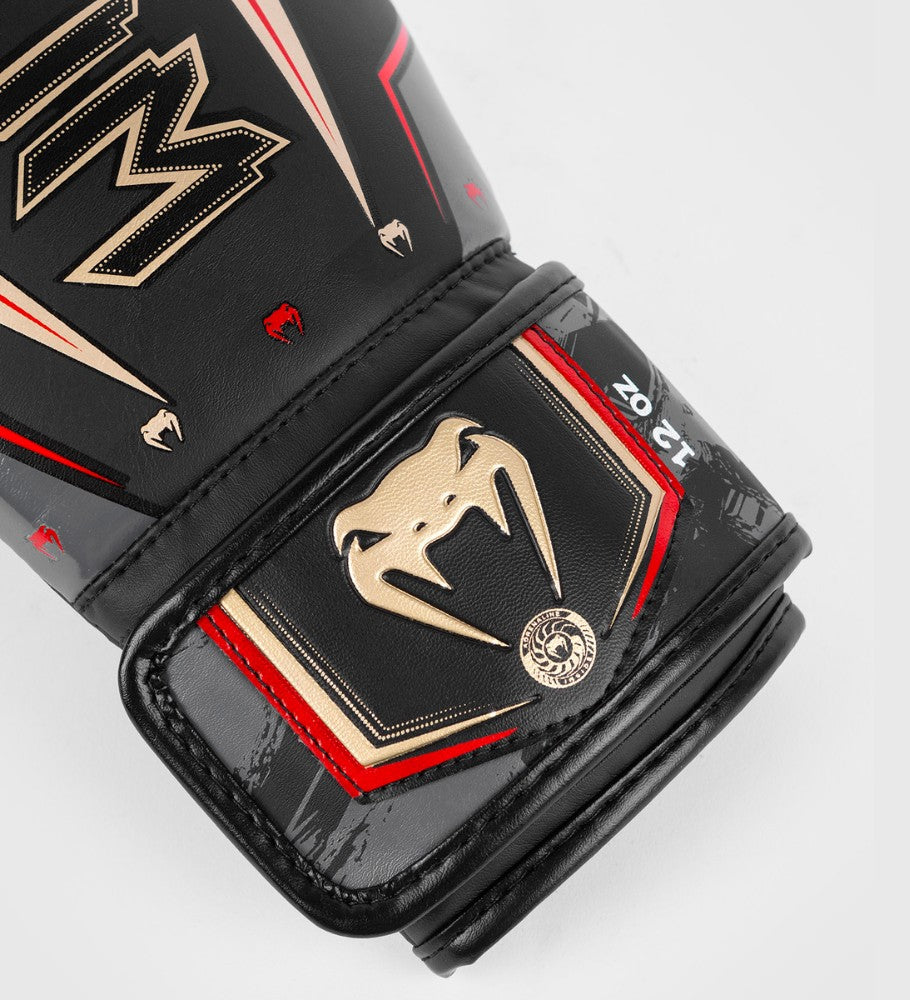 Venum (Kick)Bokshandschoenen Elite Evo - Zwart/Goud/Rood - (Kick)Bokshandschoenen