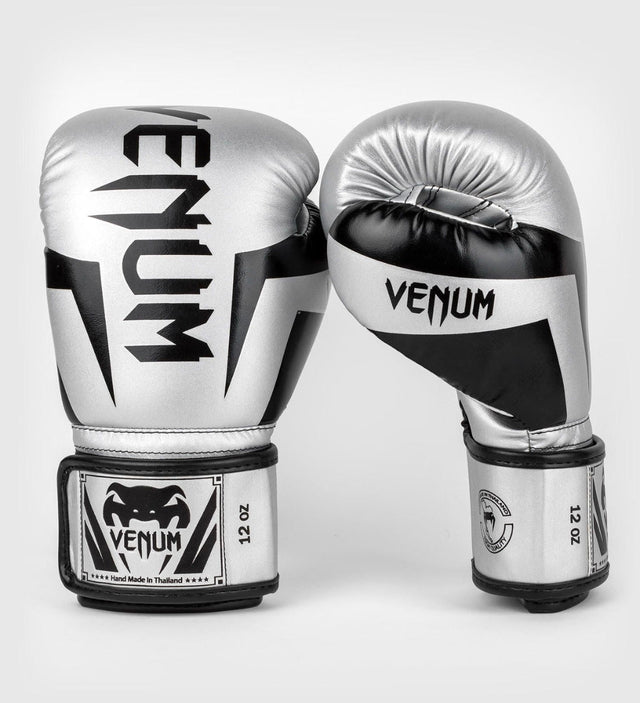 Venum Boxhandschuhe Elite – Silber/Schwarz – Boxhandschuhe