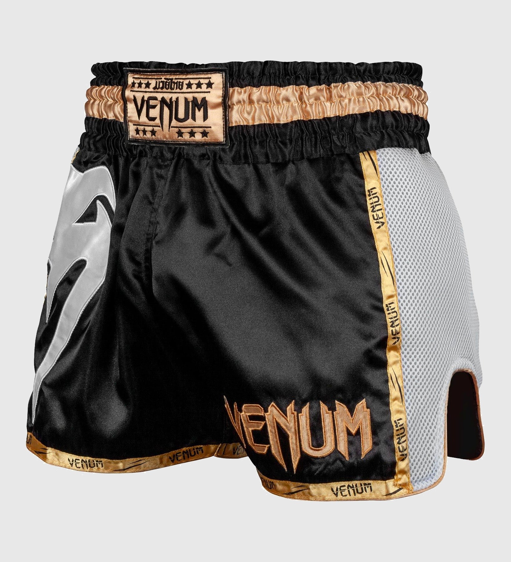 Venum Kickboks Broekje Giant - Zwart/Goud/Wit - Shorts