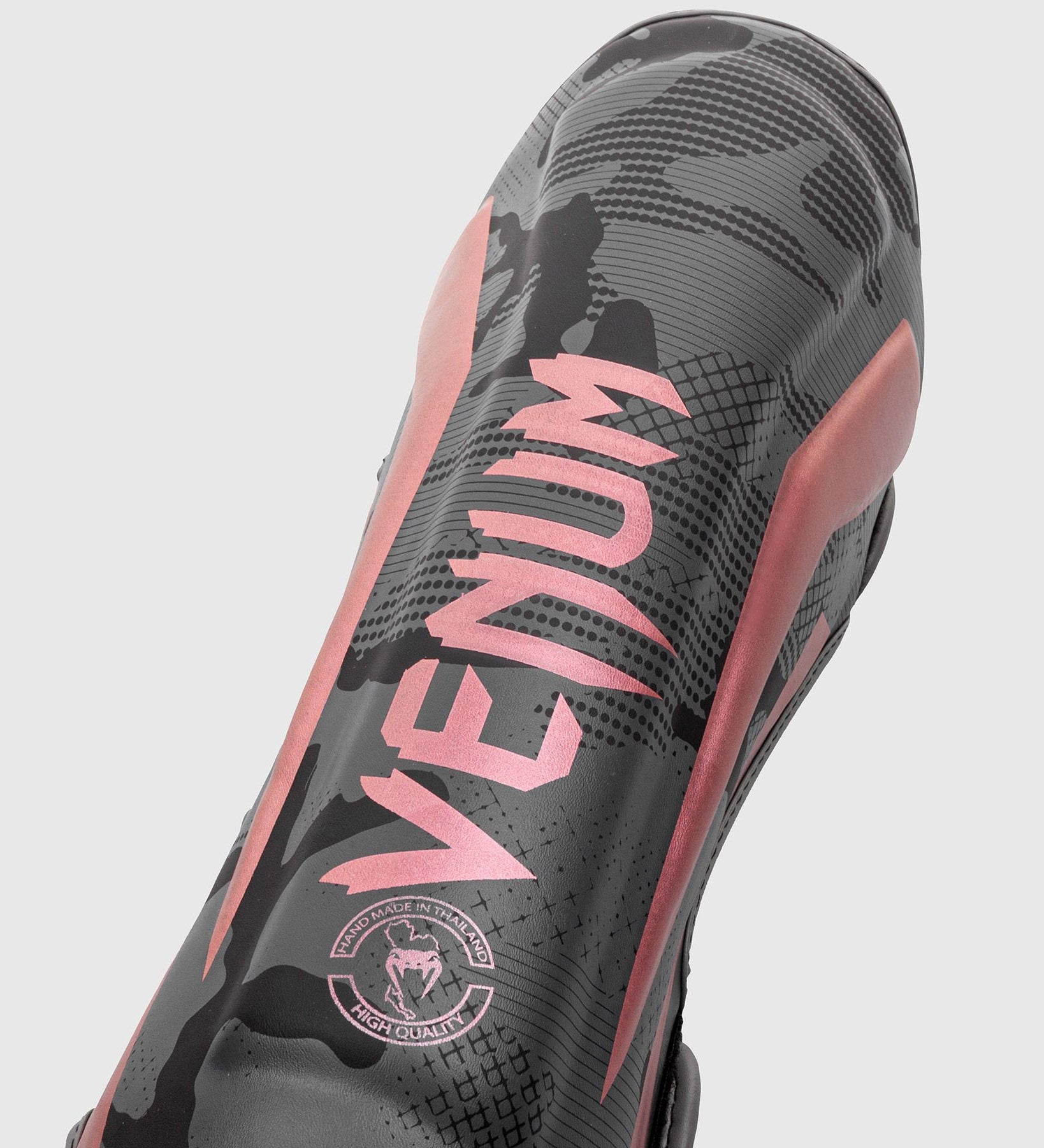 Venum Kickboks Scheenbeschermers Elite - Camo Grijs/Roze - Scheenbeschermers