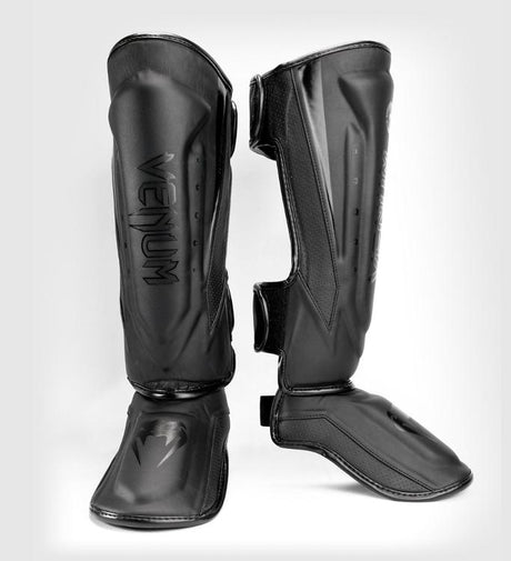 Venum Kickboks Scheenbeschermers Elite Evo - Zwart/Zwart - Scheenbeschermers
