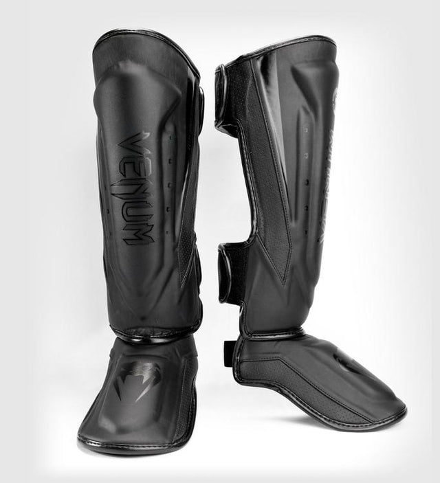 Venum Kickboks Scheenbeschermers Elite Evo - Zwart/Zwart - Scheenbeschermers