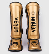 Venum Kickboks Scheenbeschermers Elite - Goud/Zwart - Scheenbeschermers