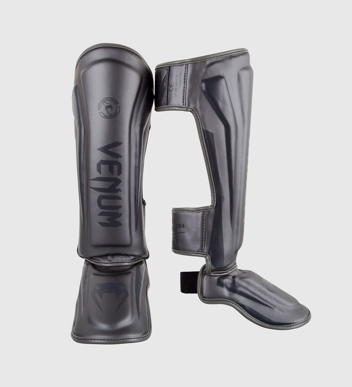 Venum Kickboks Scheenbeschermers Elite - Grijs - Scheenbeschermers