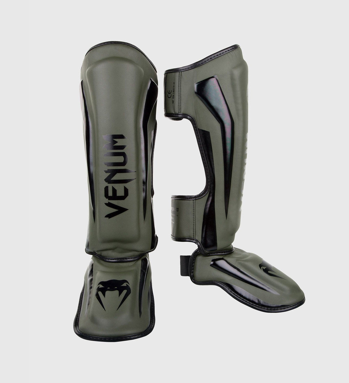 Venum Kickboks Scheenbeschermers Elite - Groen/Zwart - Scheenbeschermers