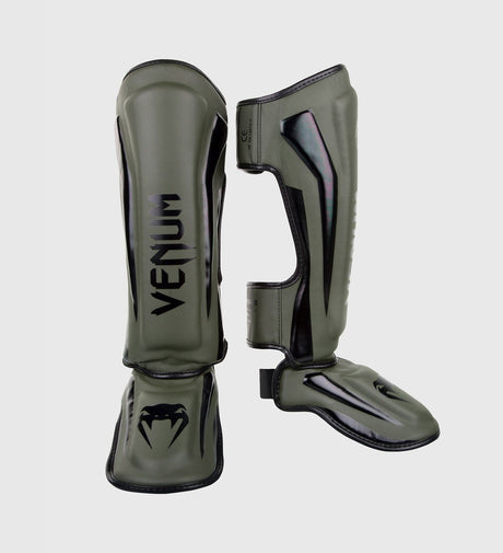 Venum Kickboks Scheenbeschermers Elite - Groen/Zwart - Scheenbeschermers