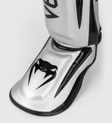 Venum Kickboks Scheenbeschermers Elite - Zilver/Zwart - Scheenbeschermers