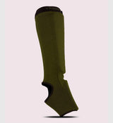 Venum Kickboks Scheenbeschermers Kontact - Kaki Groen/Zwart - Scheenbeschermers