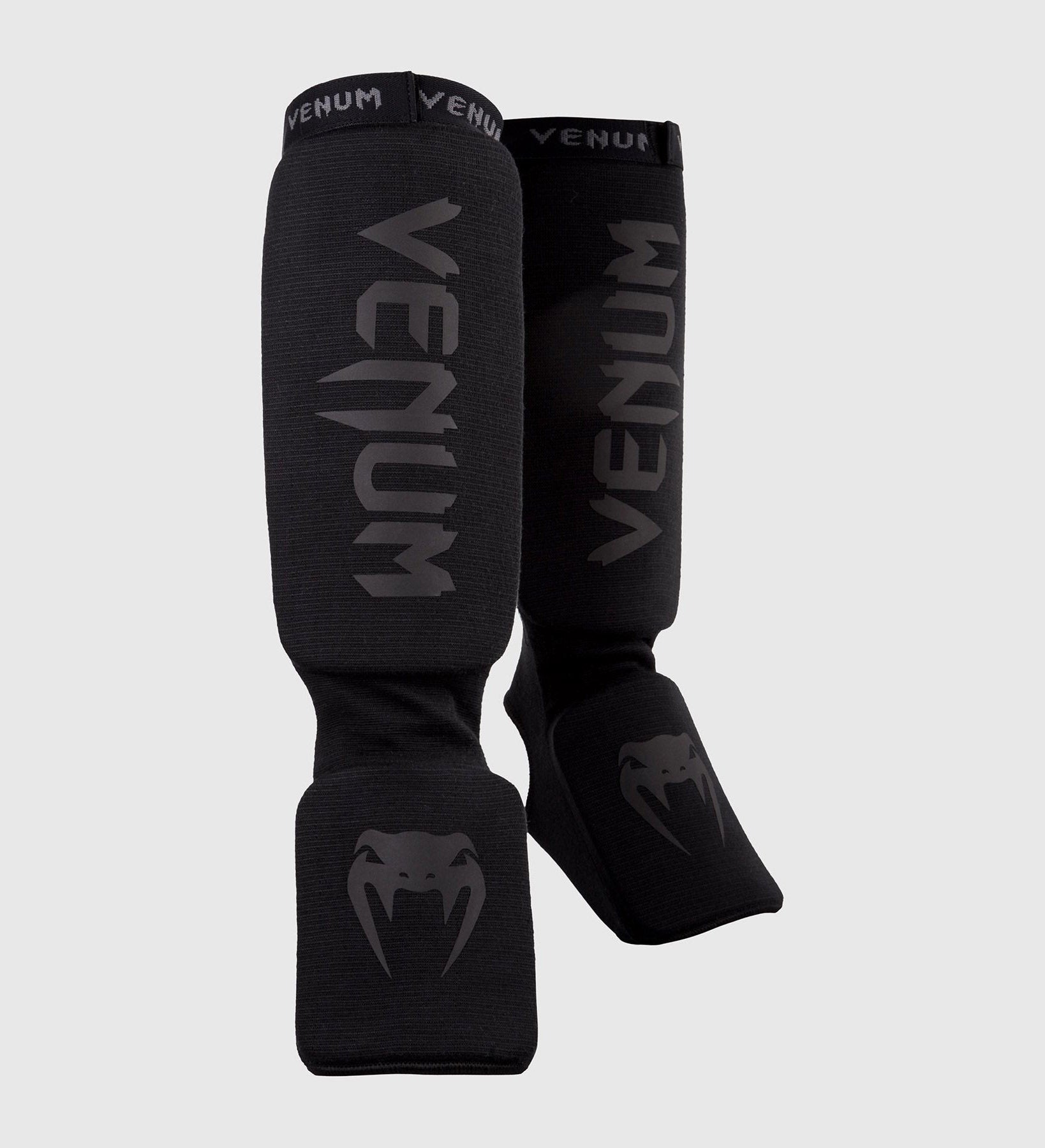 Venum Kickboks Scheenbeschermers Kontact - Zwart/Zwart - Scheenbeschermers