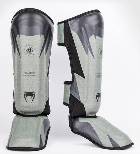 Venum Kickboks Scheenbeschermers Stone - Mineraal Groen - Scheenbeschermers