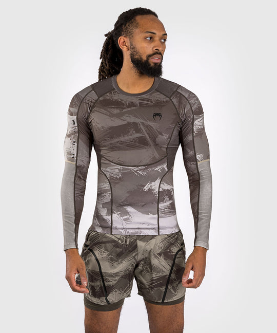 Venum Rashguard Electron 3.0 Lange Mouwen - Zand