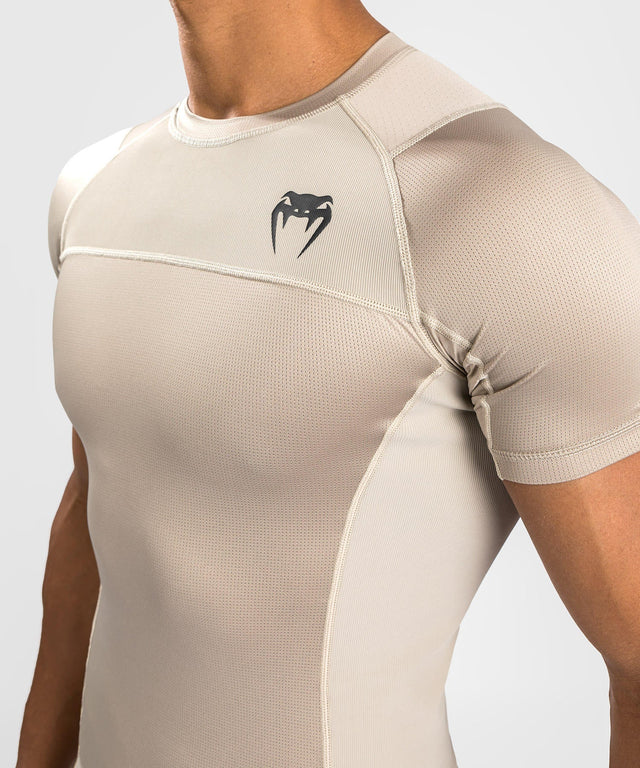 Venum Rashguard G-Fit Air Mâneci Scurte – Nisip – Tricou