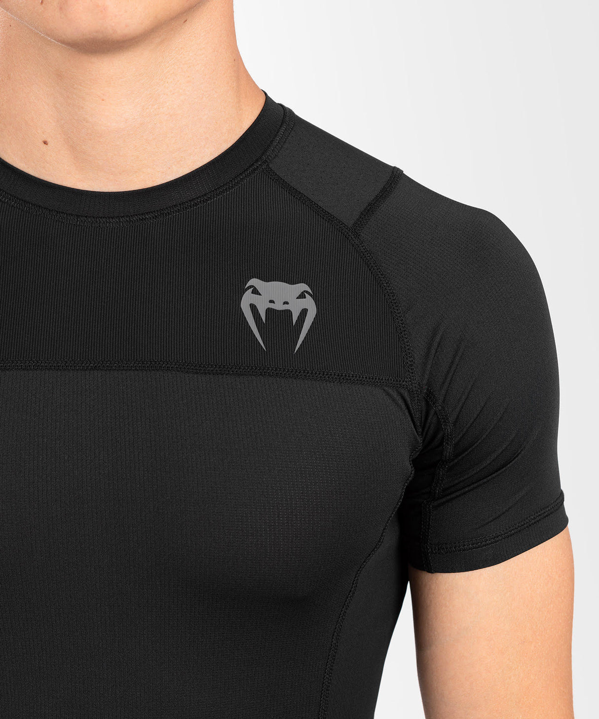 Venum Rashguard G-Fit Air Korte Mouwen - Zwart/Zwart - T-Shirt
