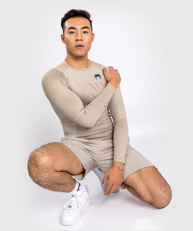 Venum Rashguard G-Fit Air Dlouhé rukávy – Písková – Tričko