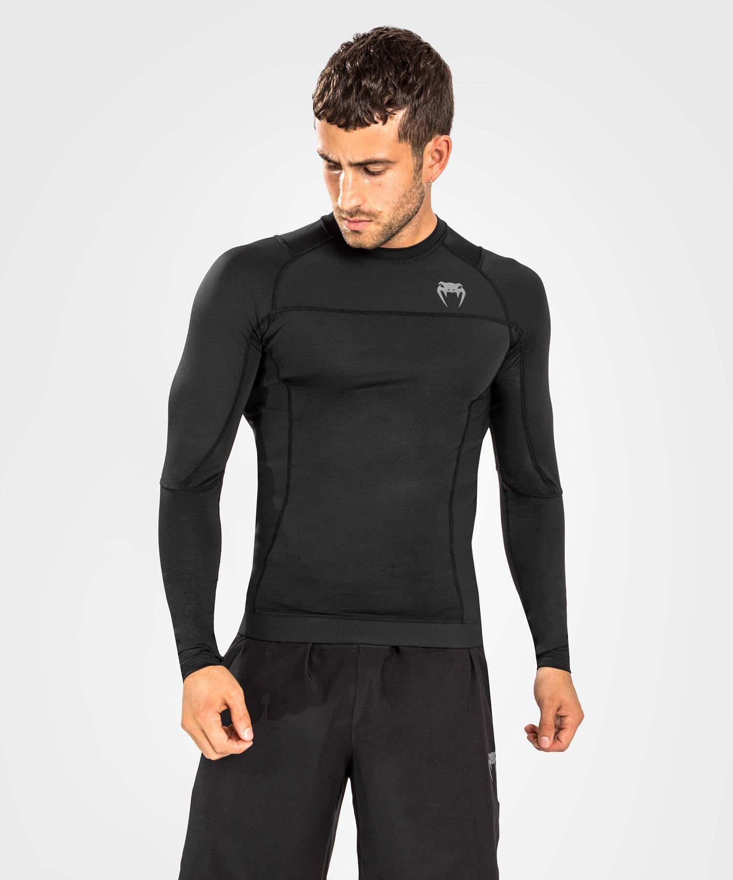 Venum Rashguard G-Fit Air Lange Mouwen - Zwart/Zwart - T-Shirt