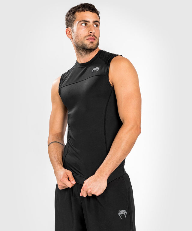 Venum Rashguard G-Fit Air Ärmellos – Schwarz/Schwarz – T-Shirt
