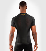 Venum Rashguard G-Fit Korte Mouwen - Zwart/Goud - T-Shirt