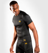 Venum Rashguard G-Fit Korte Mouwen - Zwart/Goud - T-Shirt