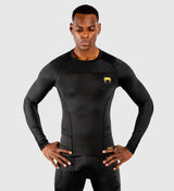 Venum Rashguard G-Fit Lange Mouwen - Zwart/Goud - T-Shirt