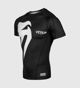 Venum Rashguard Giant Korte Mouwen - Zwart/Wit - T-Shirt