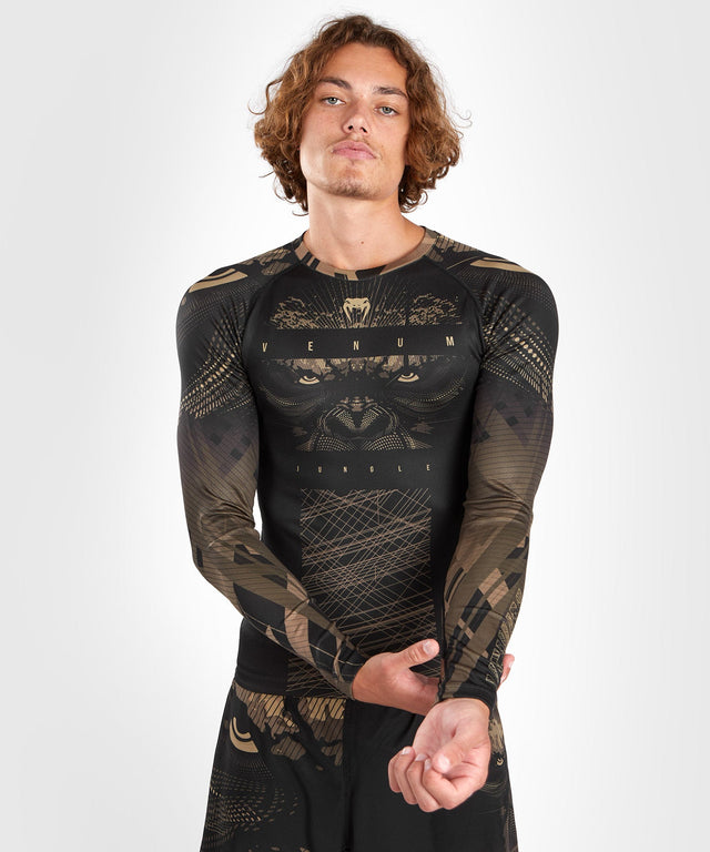 Rashguard Venum Gorilla Jungle Mâneci Lungi – Negru/Maro