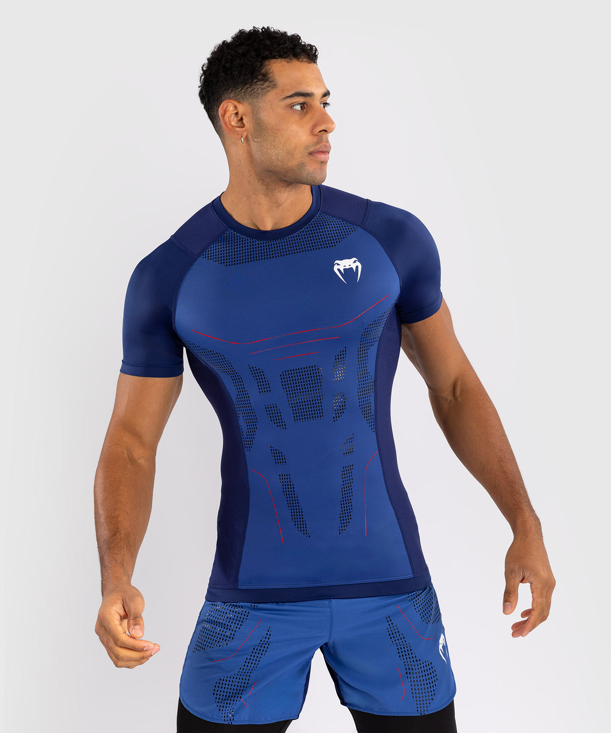 Venum Rashguard Korte Mouwen Technical 3.0 - Blauw