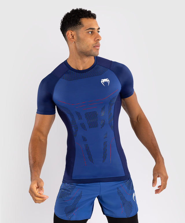 Venum Rashguard Korte Mouwen Technical 3.0 - Blauw