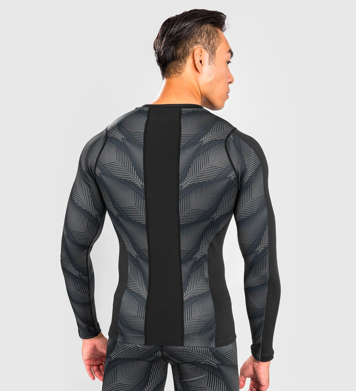 Venum Rashguard Phantom Lange Mouwen - Zwart/Grijs/Rood - Rashguard