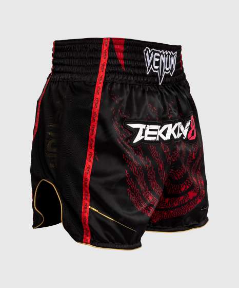 Venum x TEKKEN 8 Muay Thai Shorts - Marshall Law - Zwart/Rood/Goud