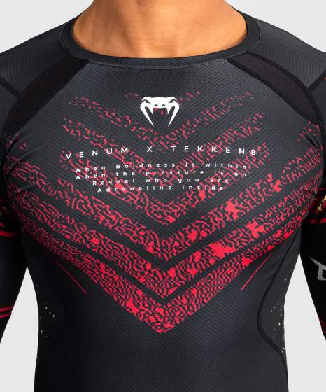 Venum x TEKKEN 8 Rashguard - Marshall Law - Zwart/Rood/Goud