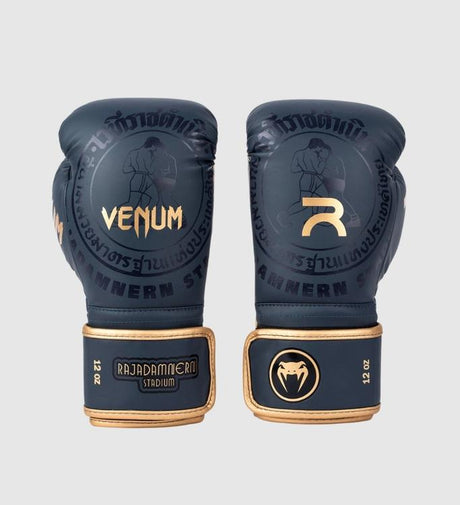 Venum X Rajadamnern (Kick)Bokshandschoenen - Zwart/Goud - (Kick)Bokshandschoenen