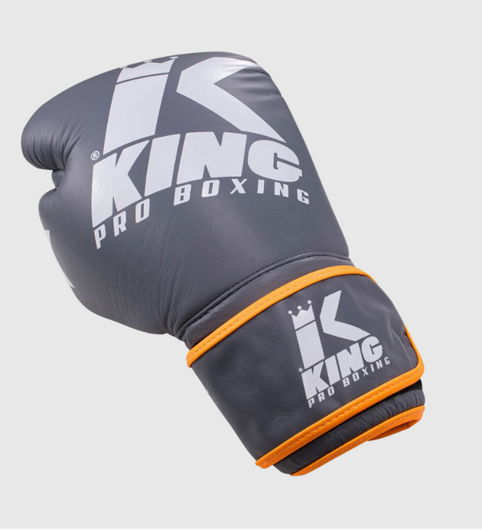 King (Kick)Bokshandschoenen Platinum - Grijs/Oranje/Wit