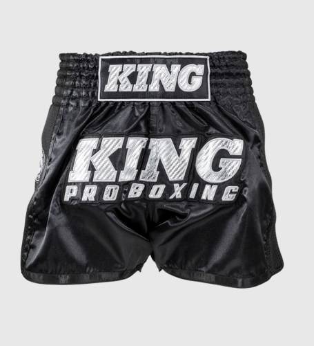 King Pro Boxing Kickboks Broekje - Zwart/Zilver
