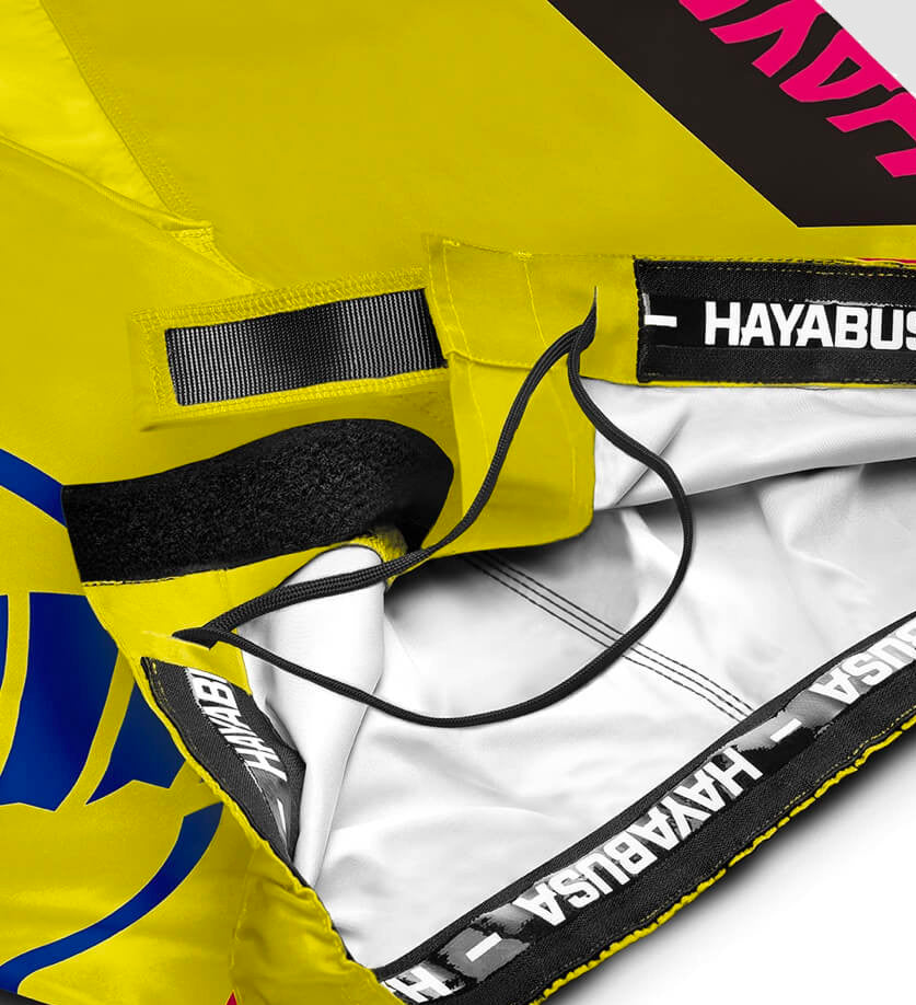 Hayabusa MMA Broekje Icon - Geel/Blauw/Roze